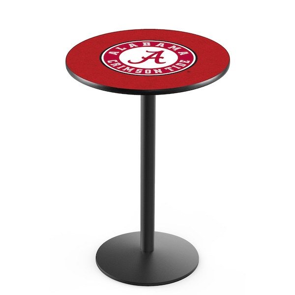 42" Blk Wrinkle Alabama Pub Table